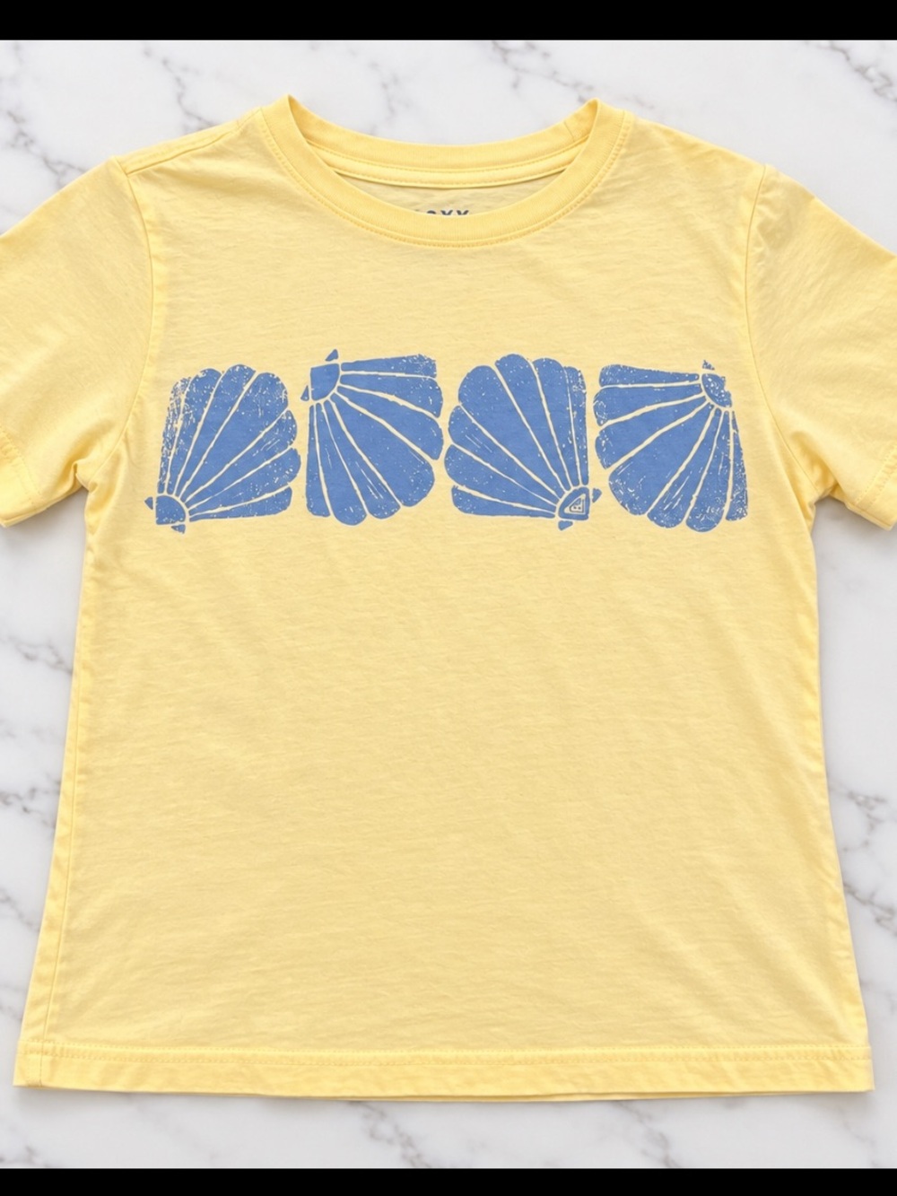 Roxy Yellow Tee with Blue Shell Row